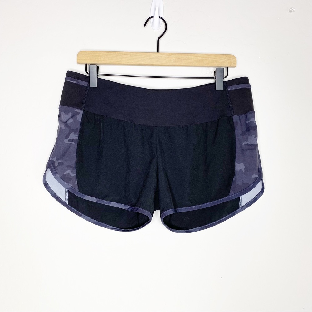 Zyia Active 5 Star Shorts Camo Black Gray Size L